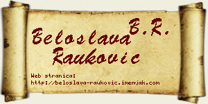 Beloslava Rauković vizit kartica
